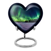 Aurora Borealis Aurora Borealis Northern Lights Urn For Mom - Cremation Urns For Human Ashes - Aurora Borealis Urn - Urns For Human Ashes For Mother - Urns For Ashes Adult Female Size 3inch, 1pcs