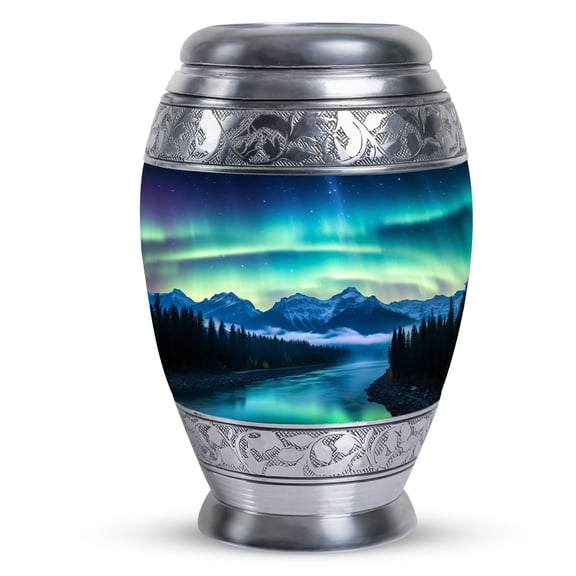 Aurora Borealis Cremation Keepsakes - Cremation Urns For Human Ashes Adult Female - Urn For Dad - Adult Urns For Human Women - Decorative Urns - Burial Urns For Cremated Remains(Size -3inch,1pcs)