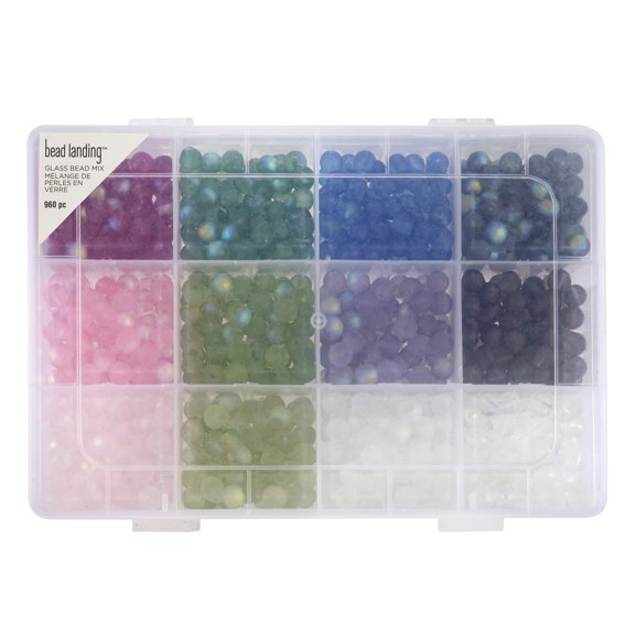 Aurora Borealis Glass Bead Mix - 8mm by Bead Landing
