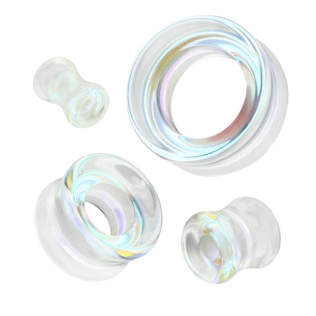 8-25mm Rose Flower Acrylic Ear Plugs - Flare Saddle Tunnel, Flesh Gauge, Resin