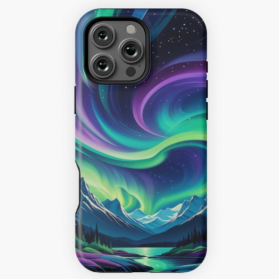Aurora Borealis Lights Phone Case for iPhone 16 15 14 13 12 11 Pro Max M890233