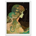 thumbnail image 1 of Aurora Borealis Modern Concept Art Illustration Artwork Framed Wall Art Print A4, 1 of 4