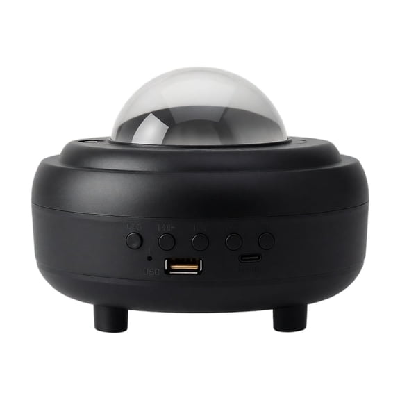 Aurora Borealis Moon Light Starry Sky Projection Light with USB Bluetooth Speaker, LED Atmosphere Light, Desktop,Black