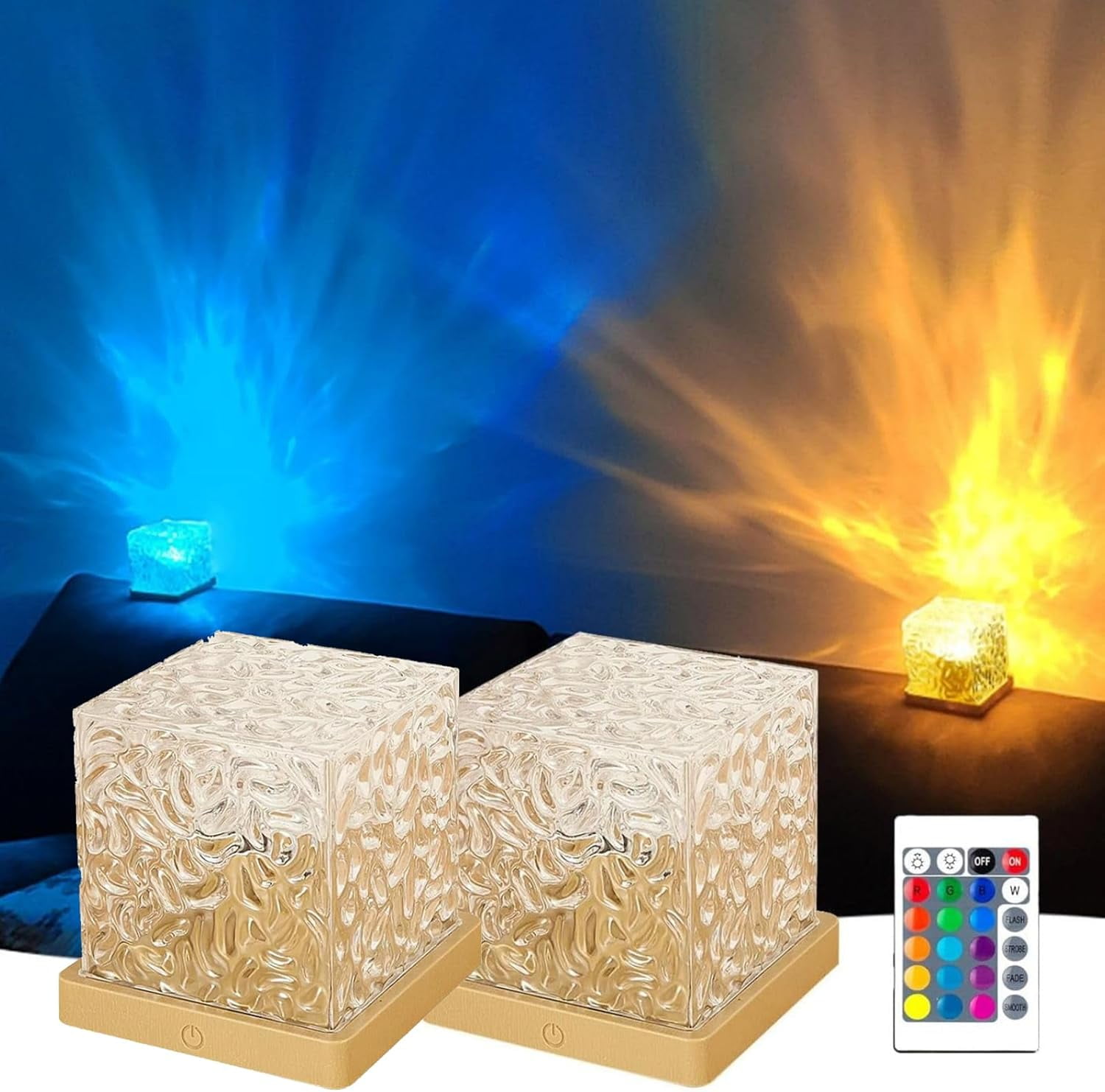 Aurora Borealis Night Light Projector, 16-Color Ocean Wave Lighting with Remote Control for Bedroom & Party Decoration, Northern Lights Projector