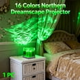 thumbnail image 1 of Aurora Borealis Night Light Projector, Aurora Dreamscape Projector, Magical Northern Lights for Your Room, 16 Colors Ambient Dynamic Wave Cube Lamp with Remote (16 Colors Plug-in,Plastic base), 1 of 12