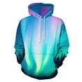 thumbnail image 1 of Aurora Borealis Night Sky Men's Women Vintage 3D Hooded Sweatshirt - All-Season Loose Fit Streetwear, 1 of 6