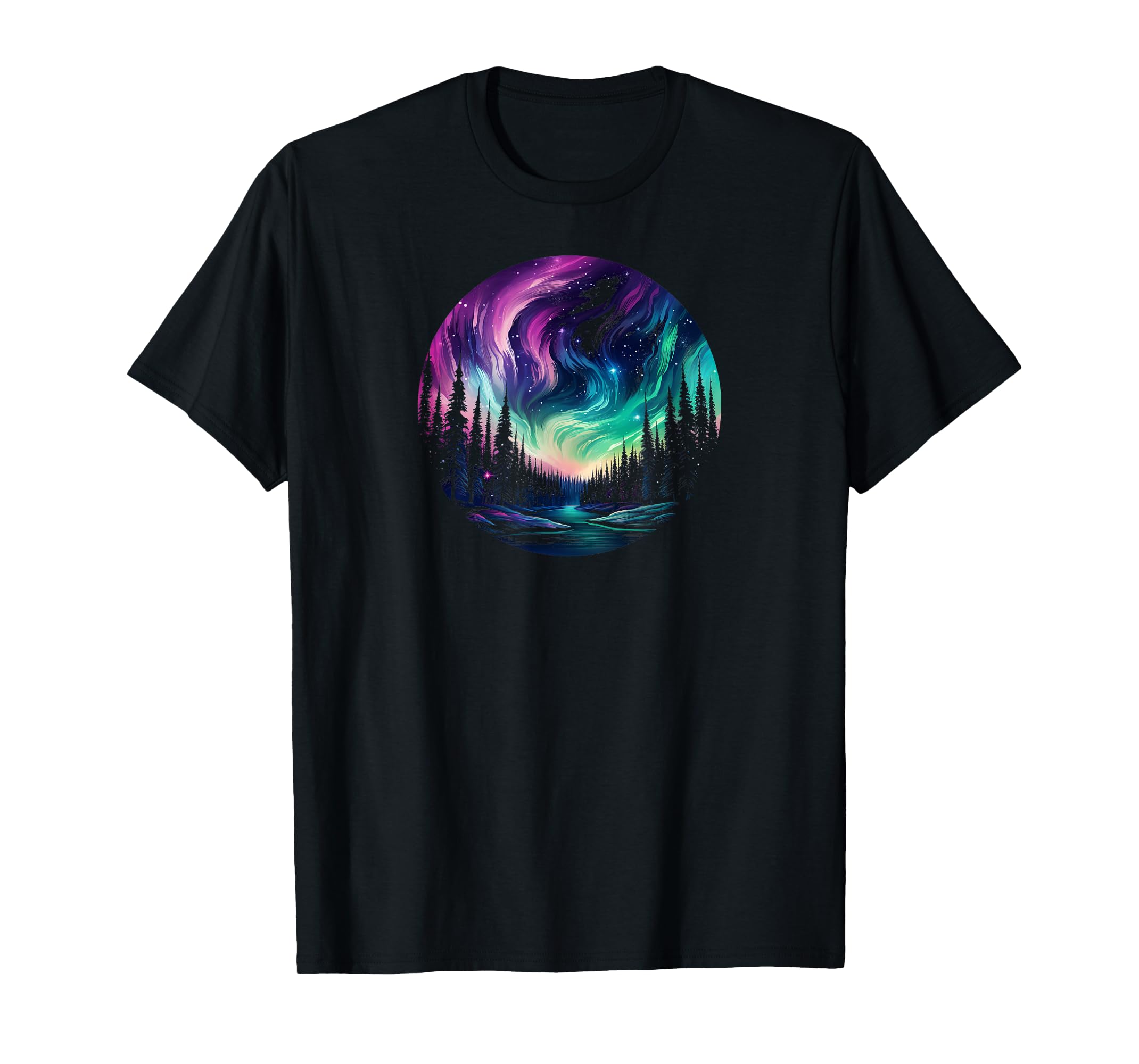 Aurora Borealis Night Sky Northern Lights TShirt