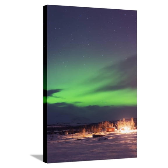 Aurora Borealis Northern Lights, Abisko, Lapland, Arctic Circle, Sweden, Scandinavia, Europe, Scenic World Culture Stretched Canvas Wall Art by Christian Kober Sold by Art.Com