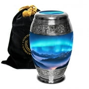 Aurora Borealis Northern Lights Cremation Urns for Adult Ashes for Funeral, Niche or Columbarium, Cremation Urns for Human Ashes Adult 200 Cubic inches (Aurora Borealis, Medium)