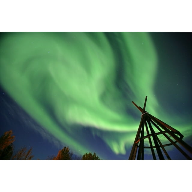 Aurora Borealis Over Fort Simpson Northwest Territories Poster Print