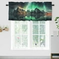 thumbnail image 1 of Aurora Borealis Rod Pocket Thermal Insulated Curtain Valance Magic Northern Natural Landscape Privacy Window Valances for Living Room Kitchen 54 by 18 in, 1 Panel, 1 of 6