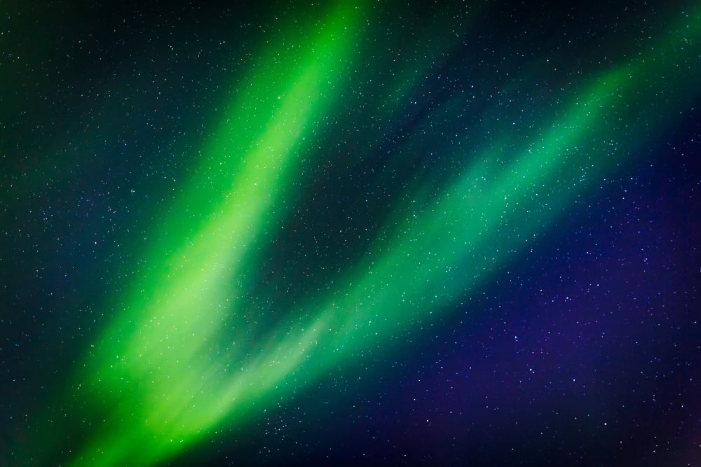 Aurora Borealis or Northern Lights Iceland Canvas Art - Panoramic Images (36 x 12)
