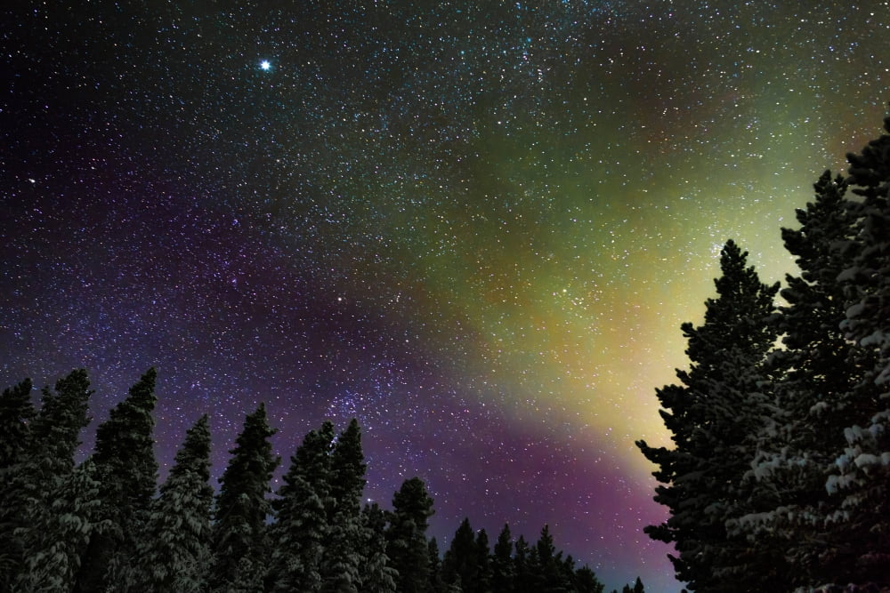 Aurora Borealis or Northern Lights Lapland Sweden Canvas Art - Panoramic Images (36 x 12)
