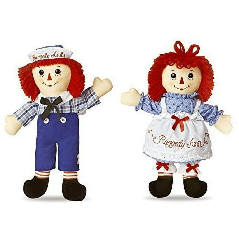 Aurora Bundle of 2 Dolls - Large 16'' Classic Raggedy Ann and Raggedy Andy