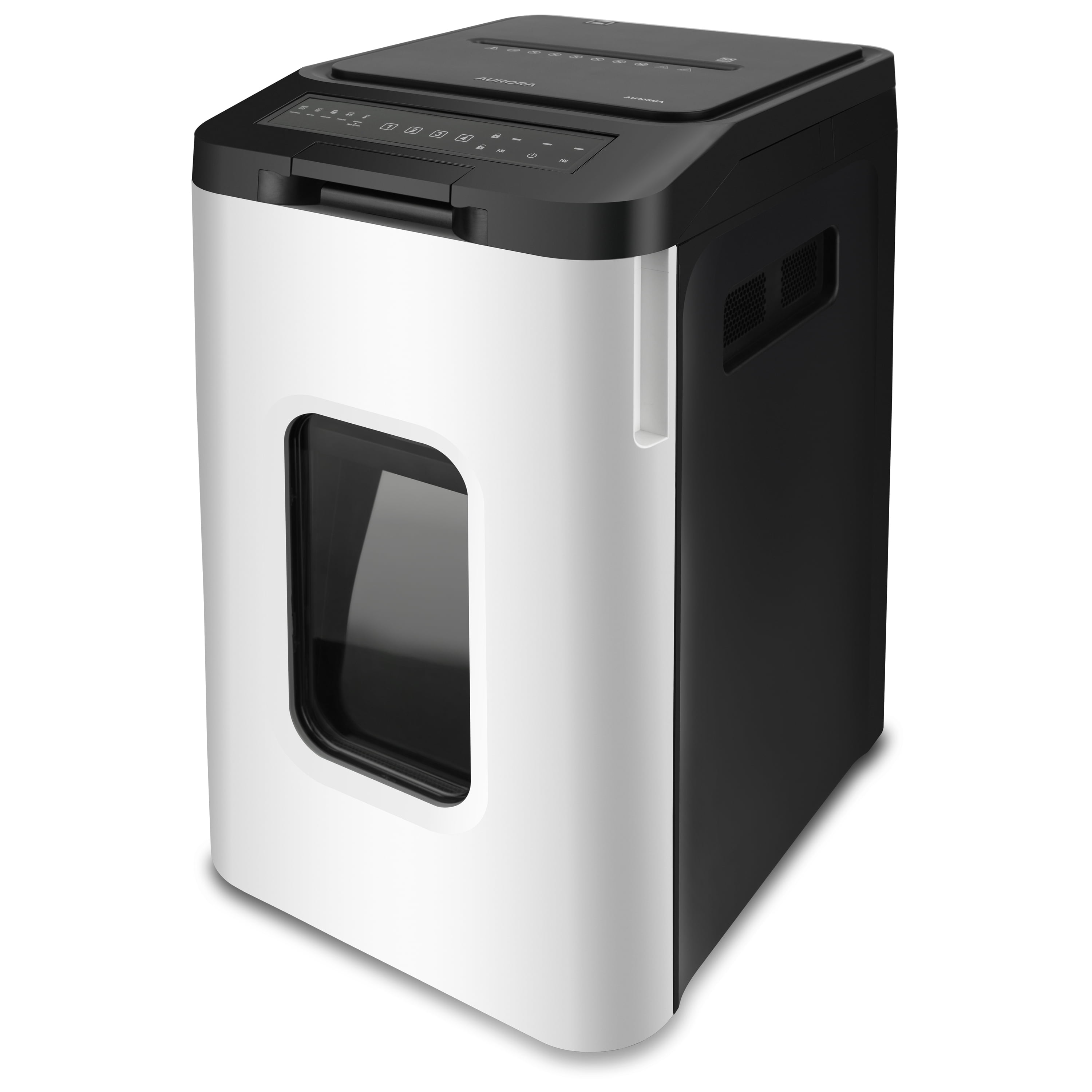 Aurora Commercial Grade 400-Sheet Auto Feed High-Security Micro-Cut Paper Shredder/ 240 Minutes/Security Level P-5