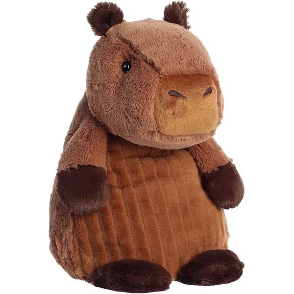 Aurora Cuddly Huggle Pals Cozy Capybara Stuffed Animal - Weighted Comfort - Endless Snuggles - Brown 12.5 Inches