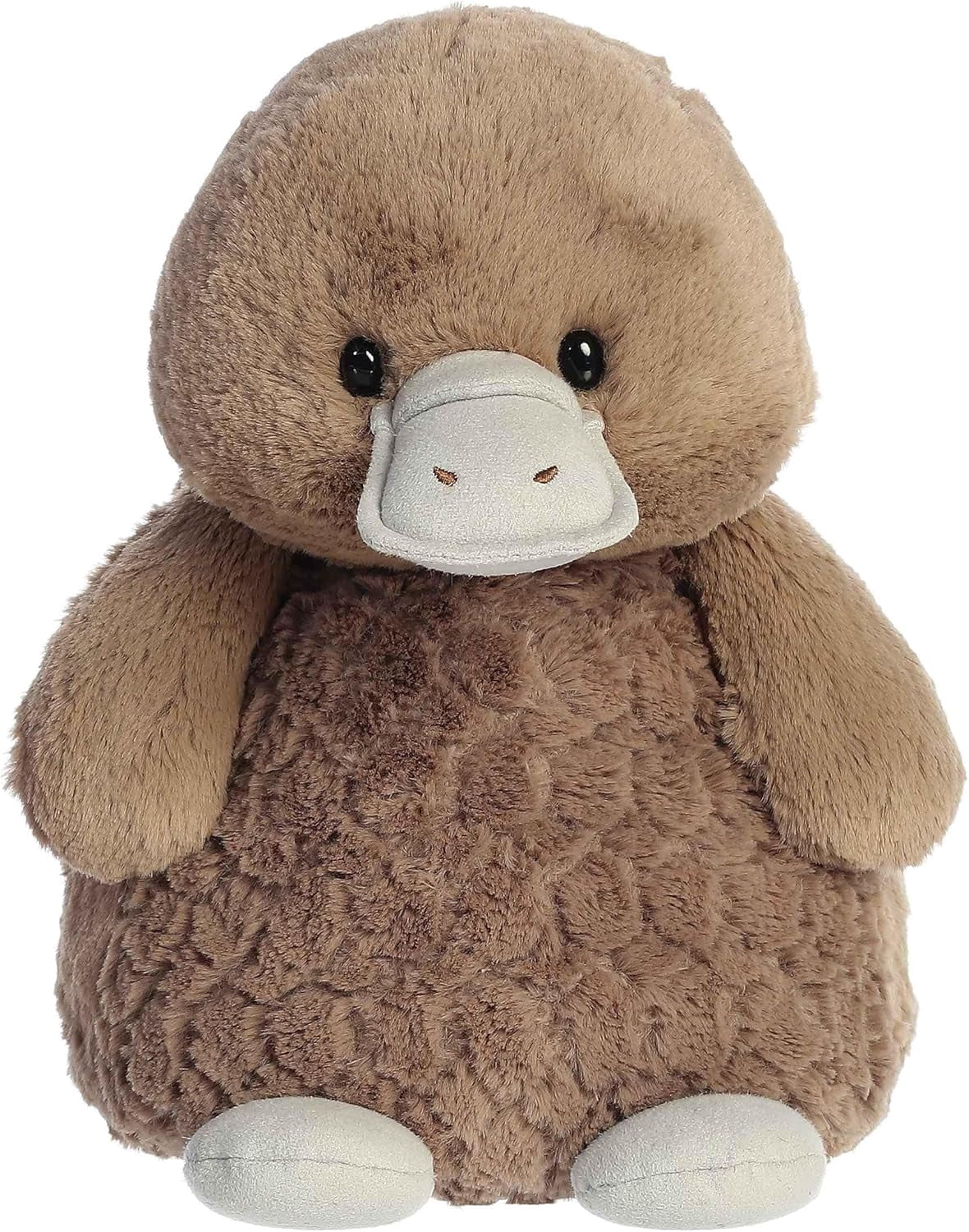 Aurora® Cuddly Huggle Pals Peaceful Platypus™ Stuffed Animal - Weighted Comfort - Endless Snuggles - Brown 12.5 Inches