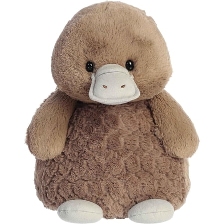 Aurora® Cuddly Huggle Pals Peaceful Platypus™ Stuffed Animal - Weighted Comfort - Endless Snuggles - Brown 12.5 Inches