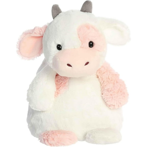 Aurora Cuddly Huggle Pals Serene Strawberry Cow Stuffed Animal - Weighted Comfort - Endless Snuggles - Pink 12.5 Inches
