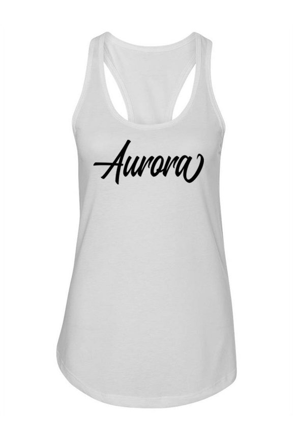 Aurora Cursive Tank Women -Image by Shutterstock, Female Large