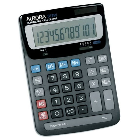 DT85V Compact Desktop Calculator, 12-Digit LCD