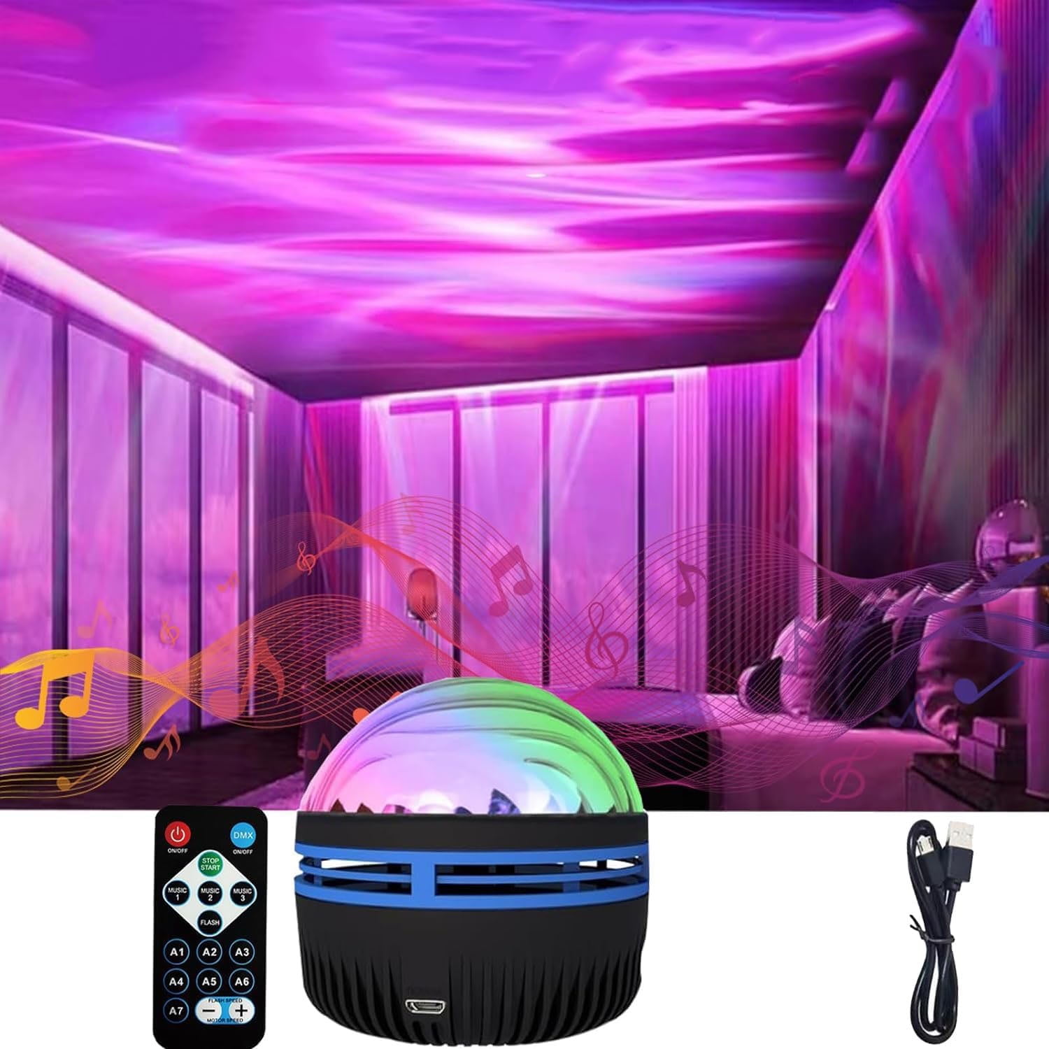 Aurora Dimension Light, Galaxy Projector, Aurora Lamp, Aurora Borealis