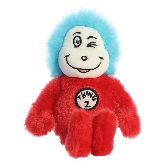 Aurora - Small Red Dr. Seuss - Shoulderkin 7" Thing Two - Whimsical Stuffed Animal