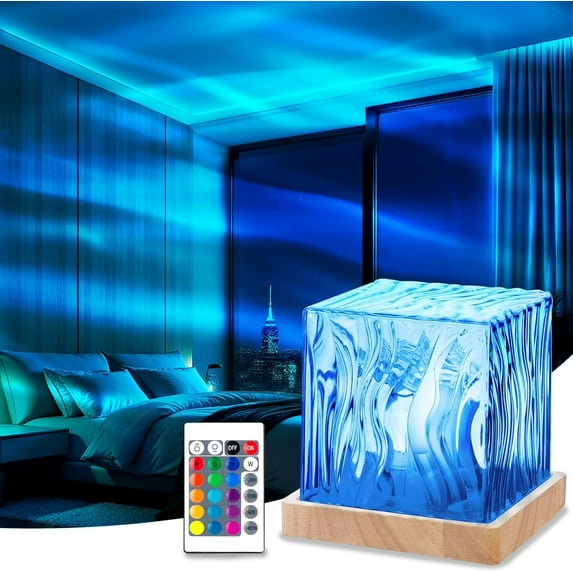 Aurora Dreamscape Projector – Northern Lights & Ocean Lamp for Bedroom, Magical Aurora Borealis Night Light Projector, Relaxing Light Show for Adults, Christmas Gifts for Teens(remote control)