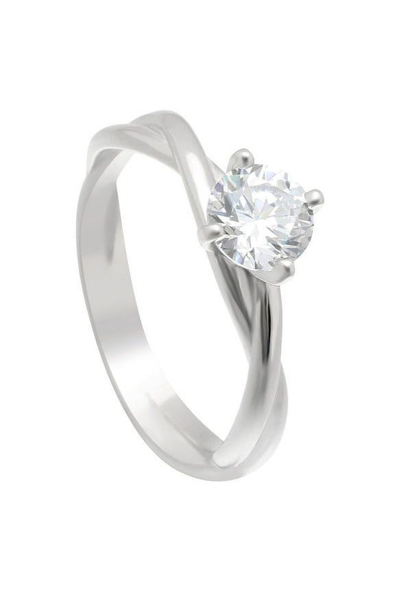 Aurora Engagement Ring Women Cubic Zirconia Sterling Silver Ginger Lyne Collection