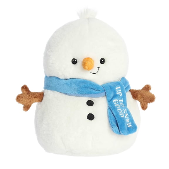 Aurora® Festive JUST Sayin'™ Up to Snow Good™ Stuffed Animal - Expressive Characters - Quirky Gift Ideas - White 9.5 Inches