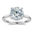 thumbnail image 1 of Aurora&Fiori 5CT Round Moissanite Engagement Rings for Women,S925 Sterling Silver,18K White Gold Plated, 1 of 11