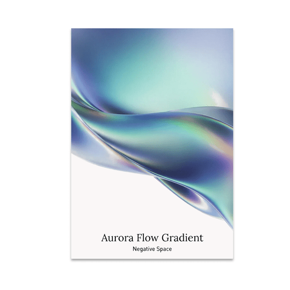 Aurora Flow Gradient Abstract Color Art - Home Decor Enthusiast - 13x19 Poster Print