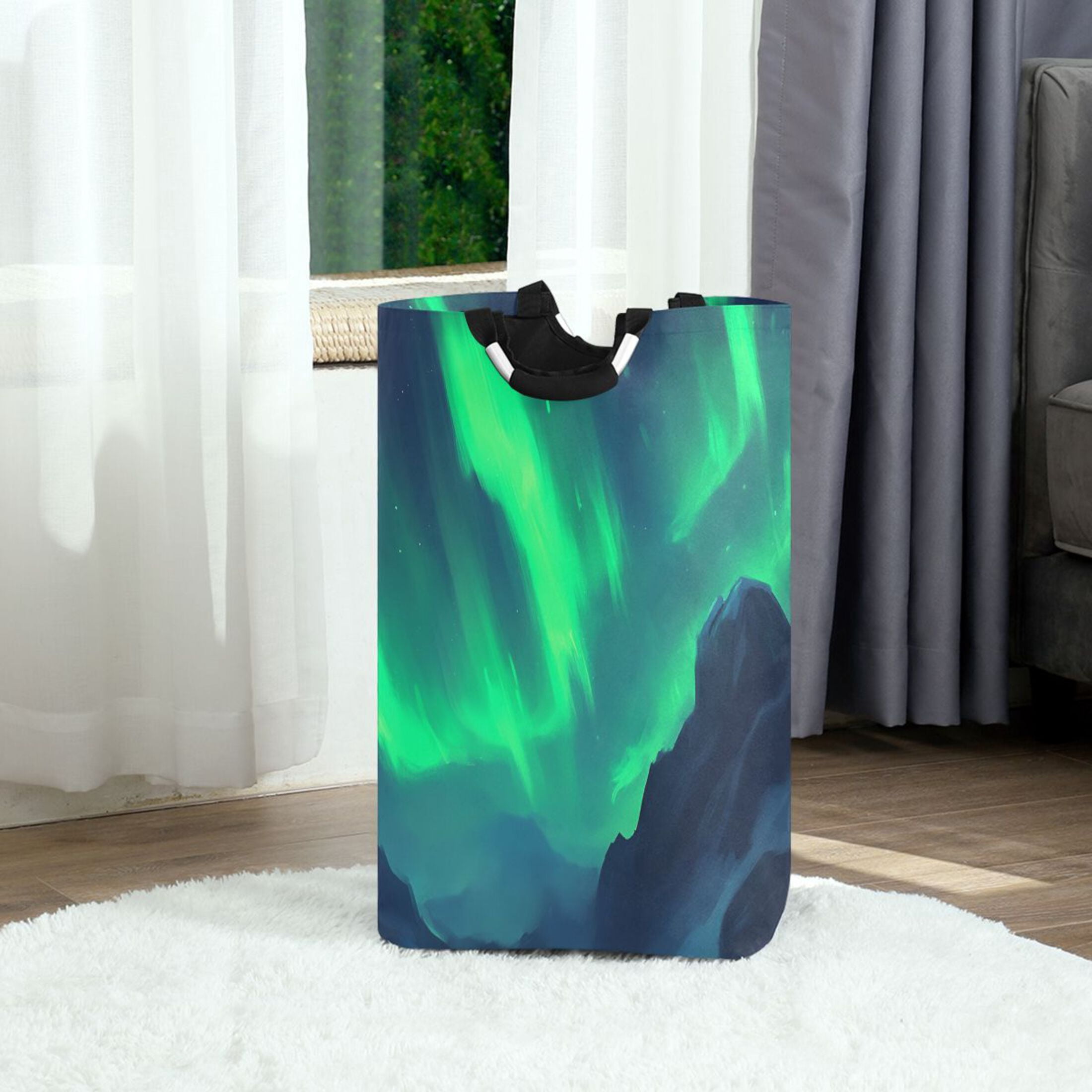Aurora Foldable Laundry Hamper 12.6x11x22.7in with Handles for Bathroom Bedroom Storage