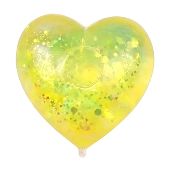 Aurora Heart Slow Rebound Stress Relief Tool Soft Glitter Filled Decompression Sensory Tool for Hand Exercise Adults Adults