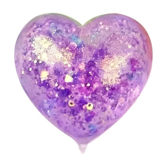 Aurora Heart Slow Rebound Stress Relief Tool Soft Glitter Filled Decompression Sensory Tool for Hand Exercise Adults Adults