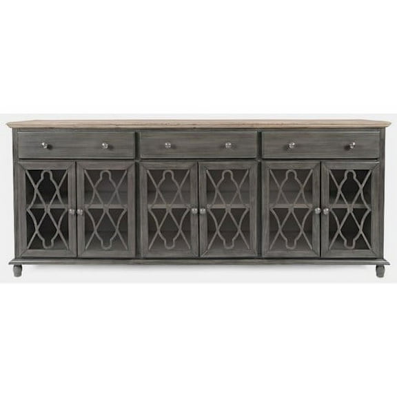 Aurora Hills Country Wire-Brushed 6 Door Accent Chest