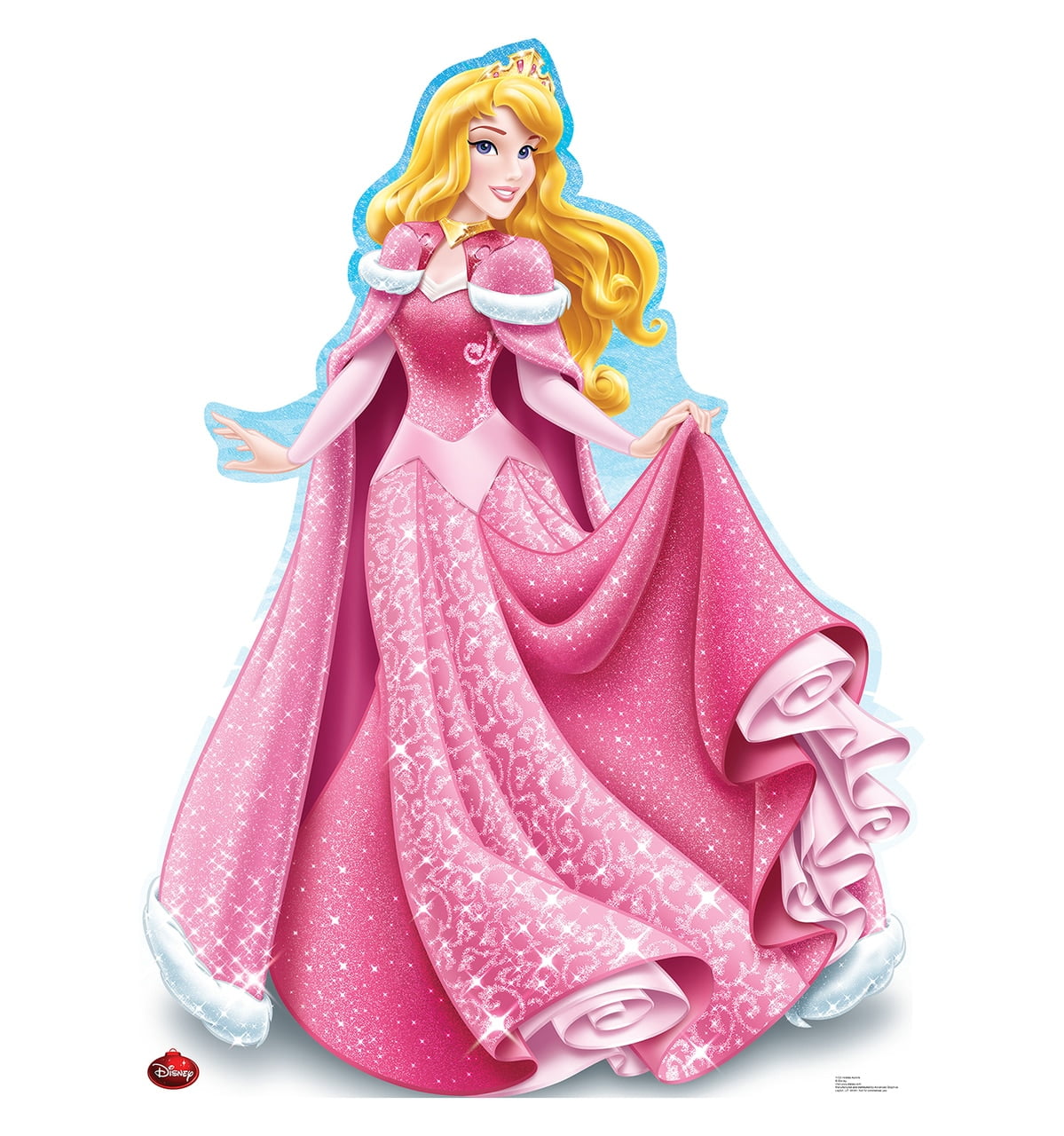63'' Pink Disney Princess Aurora Holiday Cardboard Standup