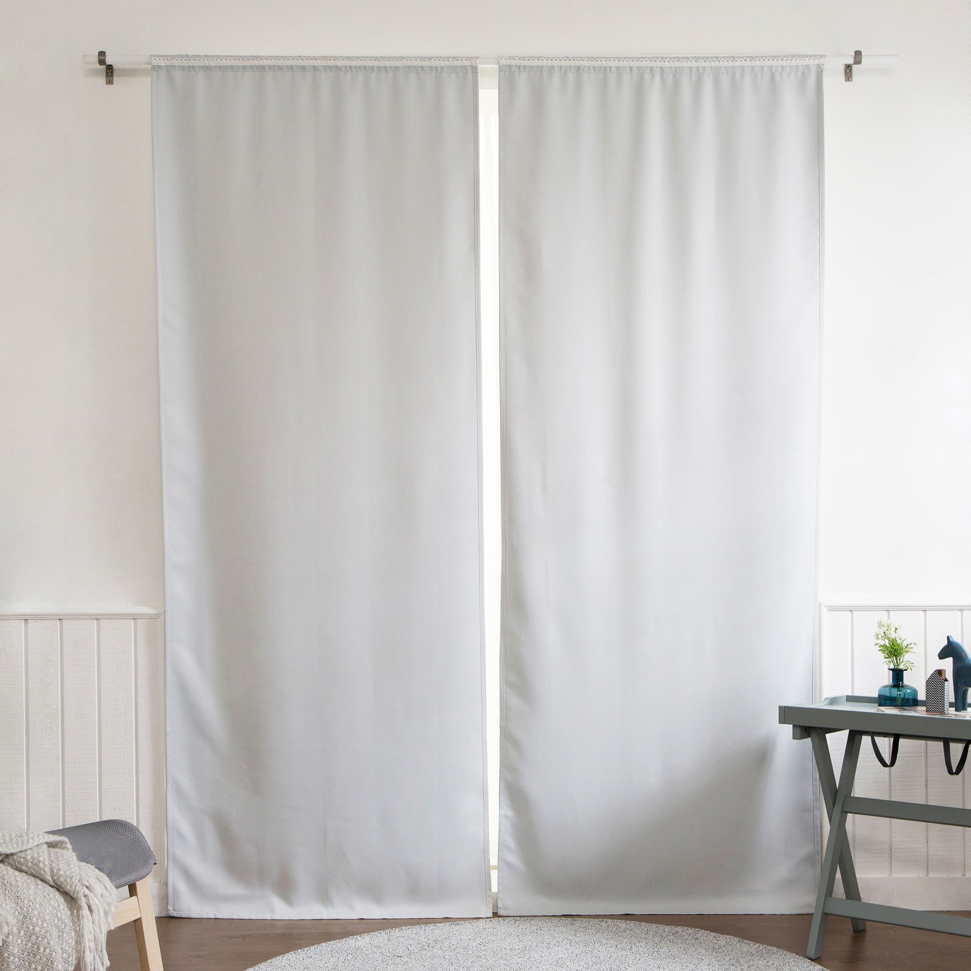 Aurora Home Blackout Curtain Liner Panel Pair 70\, image size:2000x2000