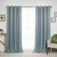 thumbnail image 1 of Aurora Home Contemporary Geometric Tribal Printed Blackout Silver Grommet Curtain- Set of 2 Sage - 63 Inches, 1 of 5