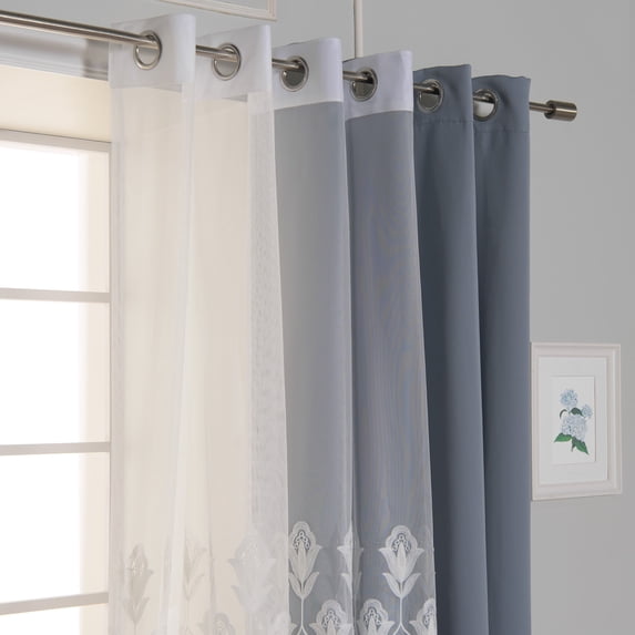 Aurora Home Mix and Match Trellis Cut Out Curtains Mingreen 84 84 Inches