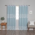 thumbnail image 1 of Aurora Home  Mix and Match Trellis Cut Out Curtains Turquoise 84 84 Inches, 1 of 5