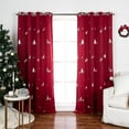 thumbnail image 1 of Aurora Home  Silver Foil Winter Wonderland Thermal Insulated Blackout Curtains Red - 63"L, 1 of 5