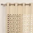 thumbnail image 1 of Aurora Home  Trellis Cut Out Curtains Beige, 1 of 5