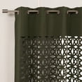 thumbnail image 1 of Aurora Home  Trellis Cut Out Curtains Moss, 1 of 5