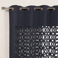 thumbnail image 1 of Aurora Home  Trellis Cut Out Curtains Navy, 1 of 5