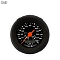 thumbnail image 1 of Aurora Instruments GAR121ZE by HACAH Speedometer Gauge -  SAE Pinstripe Black , Orange Vintage Needles, Black Trim Rings ~ Style Kit Installed, 1 of 1