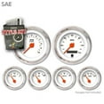 thumbnail image 1 of Aurora Instruments  Style Kit - SAE Modern Rodder White - Orange Vintage Needles - Chrome Trim Rings, 1 of 1