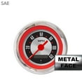 thumbnail image 1 of Aurora Instruments GAR25ZE by HABAE Speedometer Gauge - American Retro Rodder ~ Red Ring Face, Red Vintage Needles, Chrome Bezels, 1 of 2