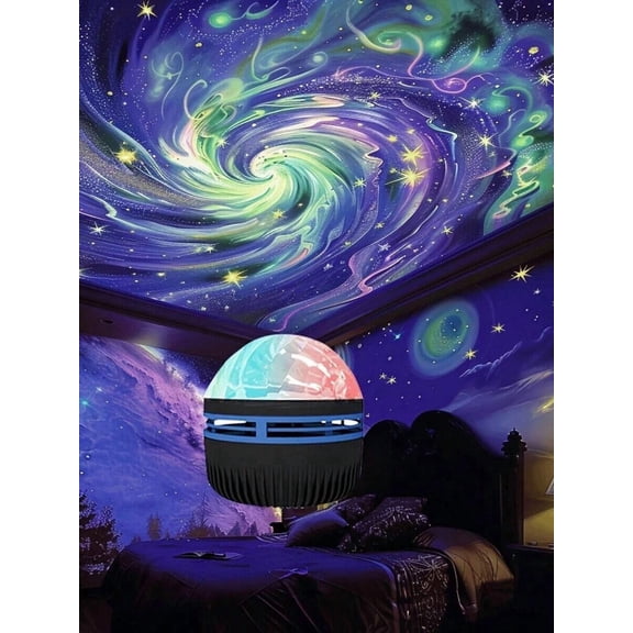Aurora LED Star Projector with RGB Remote, Galaxy Night Light for Bedroom, Home Theater, Ceiling & Wedding Decoration, USB Powered for Computer & Camping, Christmas Gift