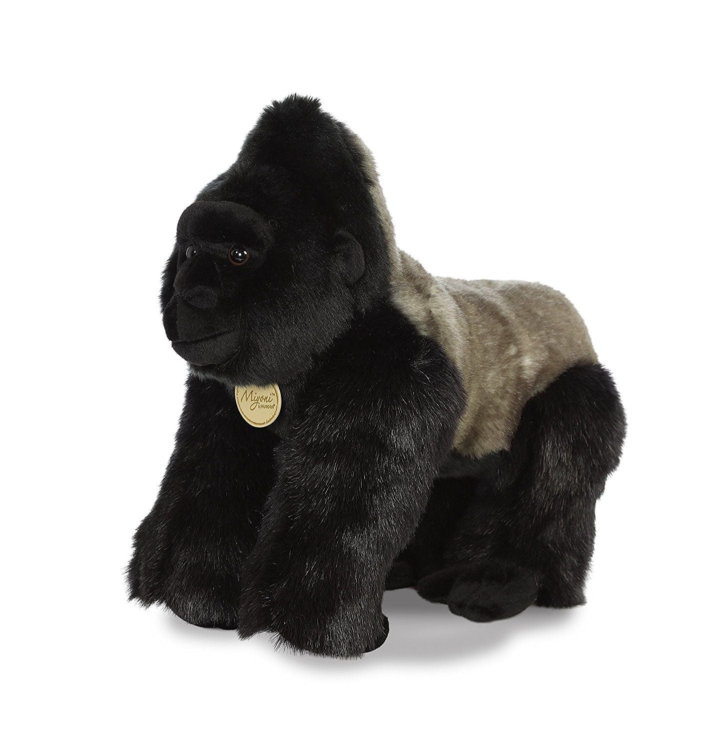 Aurora Large Black Miyoni 13" Silverback Gorilla Adorable Stuffed